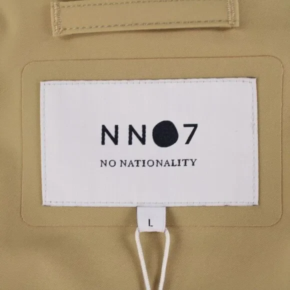 NN07 No Nationality NWT Polyester Blend Trench Coat Size Large In Solid Khaki
